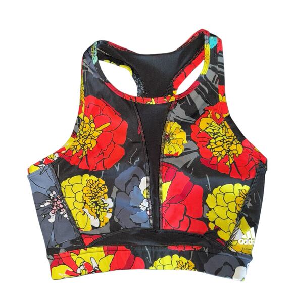 Adidas Run Medium-Support International Women's Day Allover Print Bra Small - Picture 4 of 7